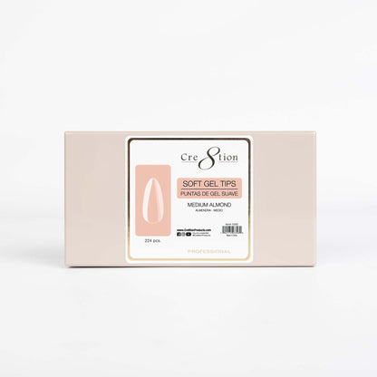 Creation Soft Gel Tips - Almond Mini Box 224pcs