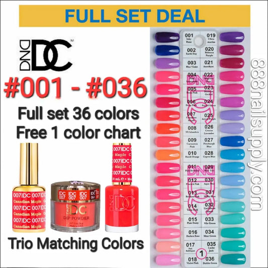 DND DC 3in1 TIP 1 36 Colors (#001 – #036)