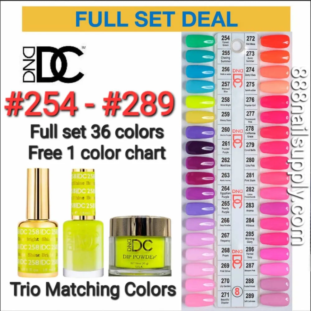 DND DC 3in1 TIP 8 36 Colors (#254 – #289)