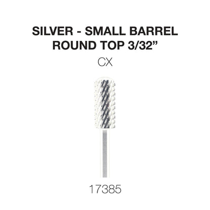 Cre8tion Silver Carbide- Small Barrel-Round Top- 3/32"