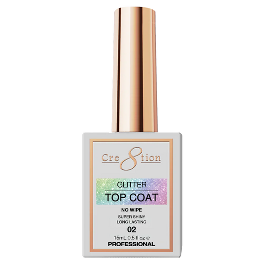 Cre8tion Glitter Top Coat 0.5oz 02