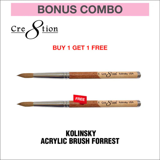 (BOGO) Creation Kolinsky Acrylic Brush Forrest - Add 1, Get 1 Free