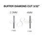 Creation Buffer Diamond Cut Nail Filling Bit 3/32"