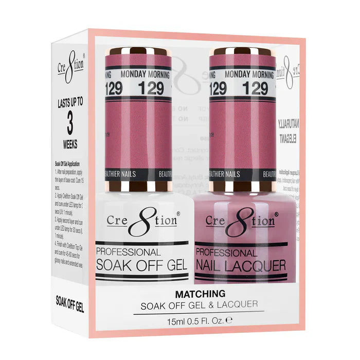 Creation Soak Off Gel Matching Pair 0.5oz 129 MONDAY MORNING