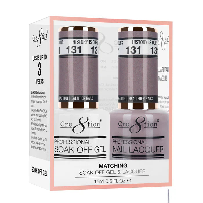 Creation Soak Off Gel Matching Pair 0.5oz 131 HISTORY IS OURS