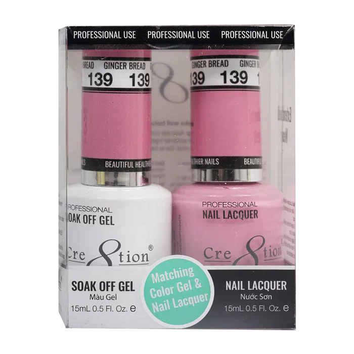 Creation Soak Off Gel Matching Pair 0.5oz 139 CANDY PAINT