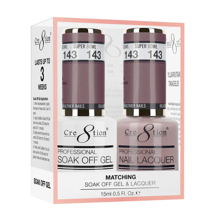 Creation Soak Off Gel Matching Pair 0.5oz 143 SUPER BOWL