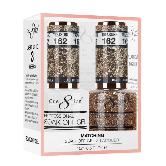 Creation Soak Off Gel Matching Pair 0.5oz 162 TREASURE