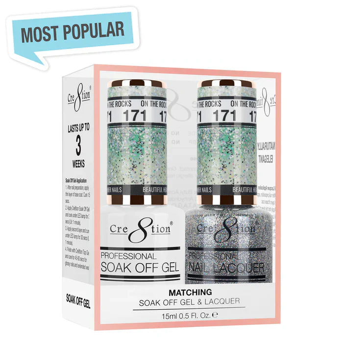Creation Soak Off Gel Matching Pair 0.5oz 171 ON THE ROCKS