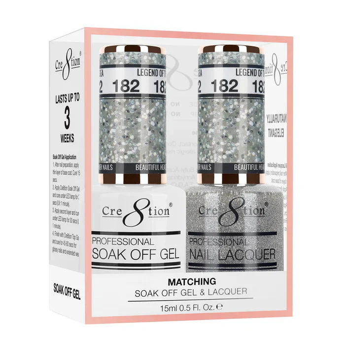 Creation Soak Off Gel Matching Pair 0.5oz 182 LEGEND OF THE SEA