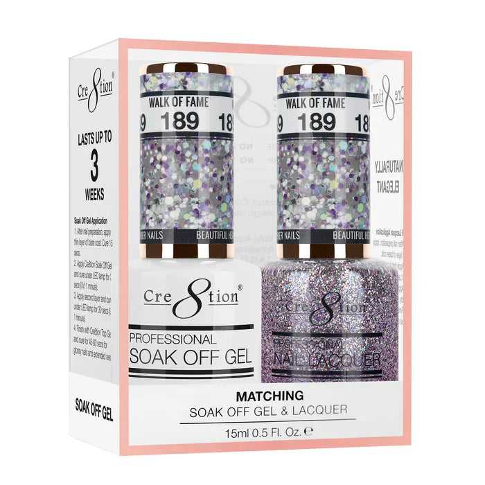 Creation Soak Off Gel Matching Pair 0.5oz 189 WALK OF FAME