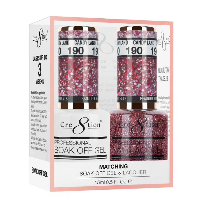 Creation Soak Off Gel Matching Pair 0.5oz 190 CANDY LAND