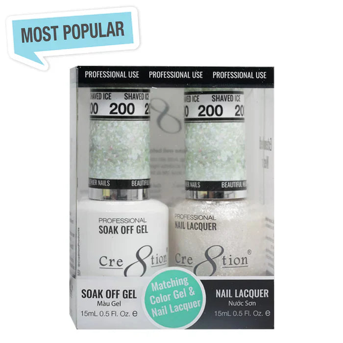 Creation Soak Off Gel Matching Pair 0.5oz 200 SHAVED ICE