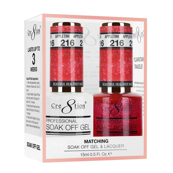 Creation Soak Off Gel Matching Pair 0.5oz 216 APPLETINI