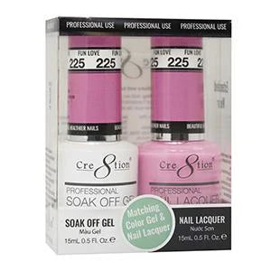 Creation Soak Off Gel Matching Pair 0.5oz 225 FUN LOVE