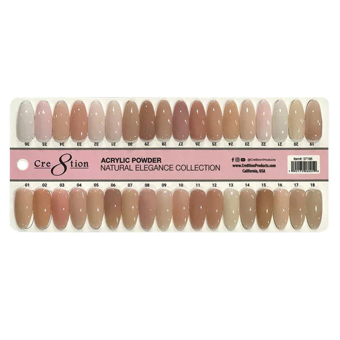 Creation Color Chart -  Natural Elegance Powder 36 colors