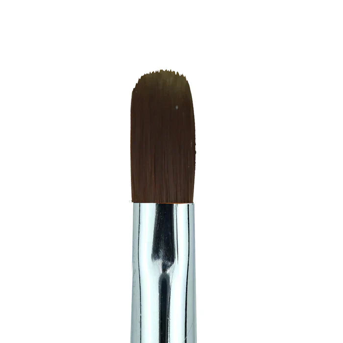 Creation Dark Brown Hair Gel Brush Oval Rhinestone Handle #10