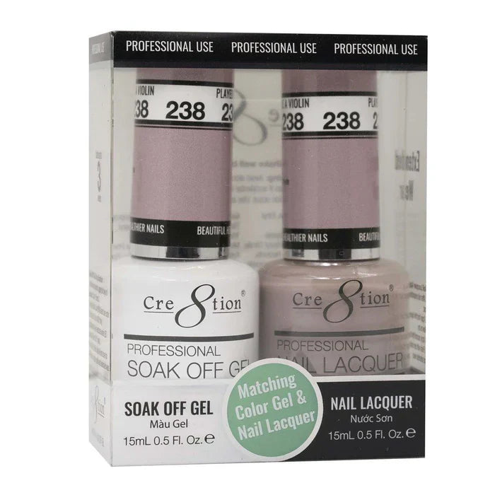 Creation Soak Off Gel Matching Pair 0.5oz 238 PLAYED LIKE A VIOLIN