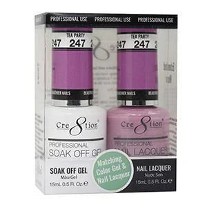 Creation Soak Off Gel Matching Pair 0.5oz 247 TEA PARTY
