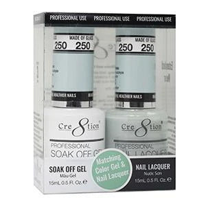 Creation Soak Off Gel Matching Pair 0.5oz 250 MADE OF GLASS