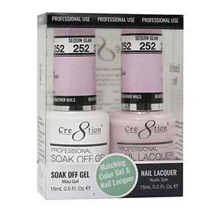 Creation Soak Off Gel Matching Pair 0.5oz 252 SEQUIN GLAM