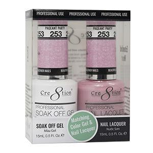 Creation Soak Off Gel Matching Pair 0.5oz 253 PAGEANT PARTY