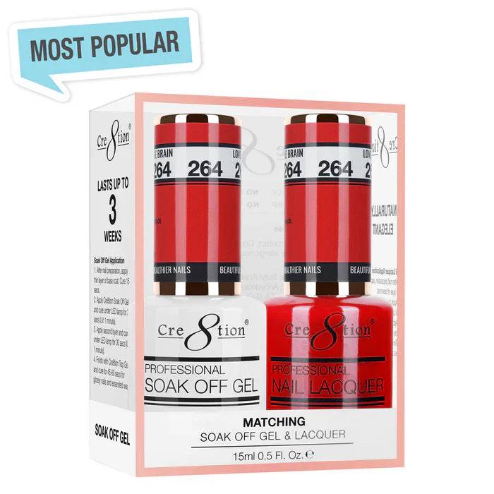 Creation Soak Off Gel Matching Pair 0.5oz 264 LOVE ON THE BRAIN