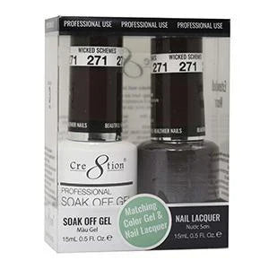 Creation Soak Off Gel Matching Pair 0.5oz 271 WICKED SCHEMES