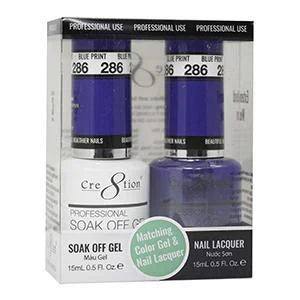 Creation Soak Off Gel Matching Pair 0.5oz 286 BLUE PRINT