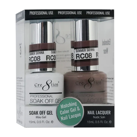 Creation Soak Off Gel Matching Pair Rustic Collection 0.5oz RC08
