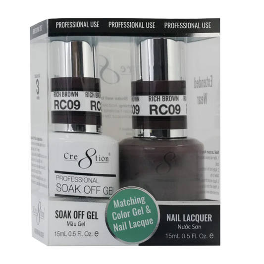 Creation Soak Off Gel Matching Pair Rustic Collection 0.5oz RC09