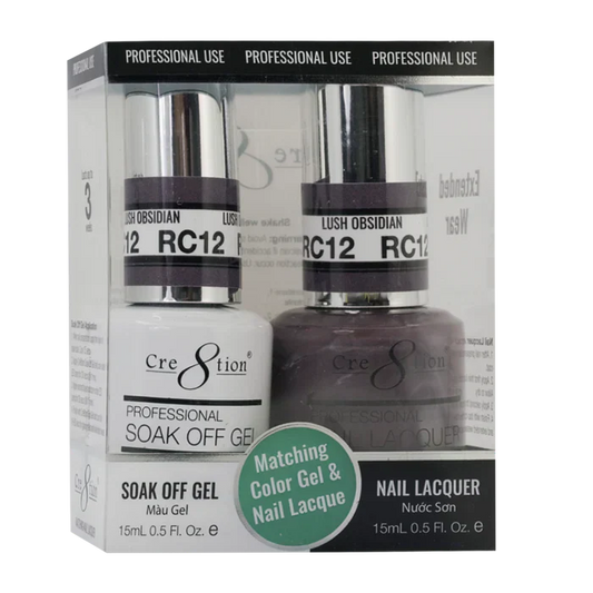 Creation Soak Off Gel Matching Pair Rustic Collection 0.5oz RC12