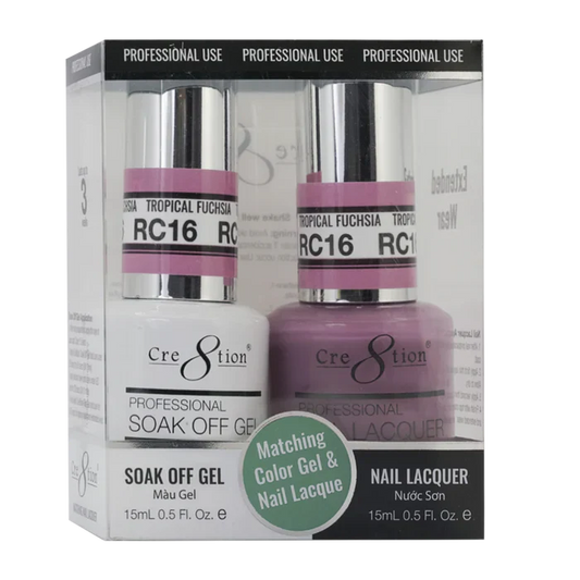 Creation Soak Off Gel Matching Pair Rustic Collection 0.5oz RC16