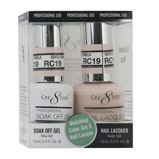Creation Soak Off Gel Matching Pair Rustic Collection 0.5oz RC19