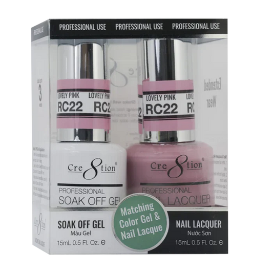Creation Soak Off Gel Matching Pair Rustic Collection 0.5oz RC22