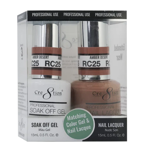 Creation Soak Off Gel Matching Pair Rustic Collection 0.5oz RC25
