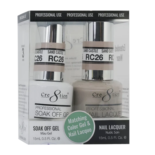 Creation Soak Off Gel Matching Pair Rustic Collection 0.5oz RC26