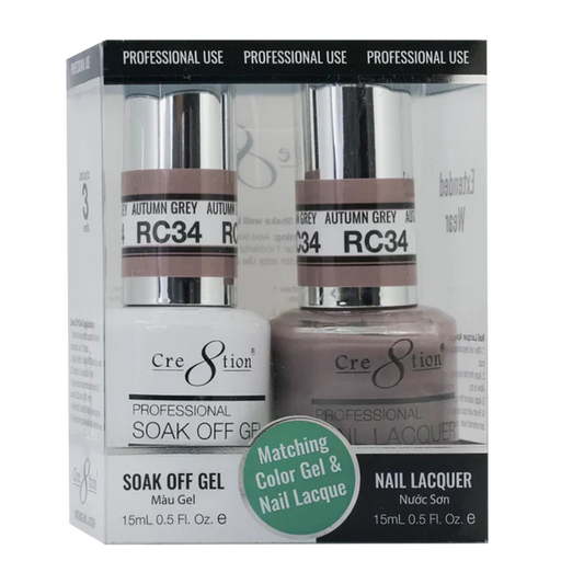 Creation Soak Off Gel Matching Pair Rustic Collection 0.5oz RC34