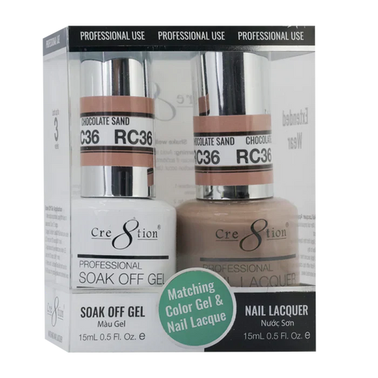 Creation Soak Off Gel Matching Pair Rustic Collection 0.5oz RC36