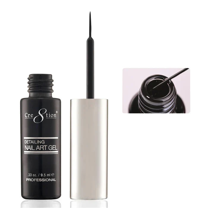 Creation Detailing Nail Art Gel 0.33oz 01 Black