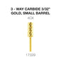 Creation 3-Way Carbide Gold, Small Barrel 3/32" 4CX