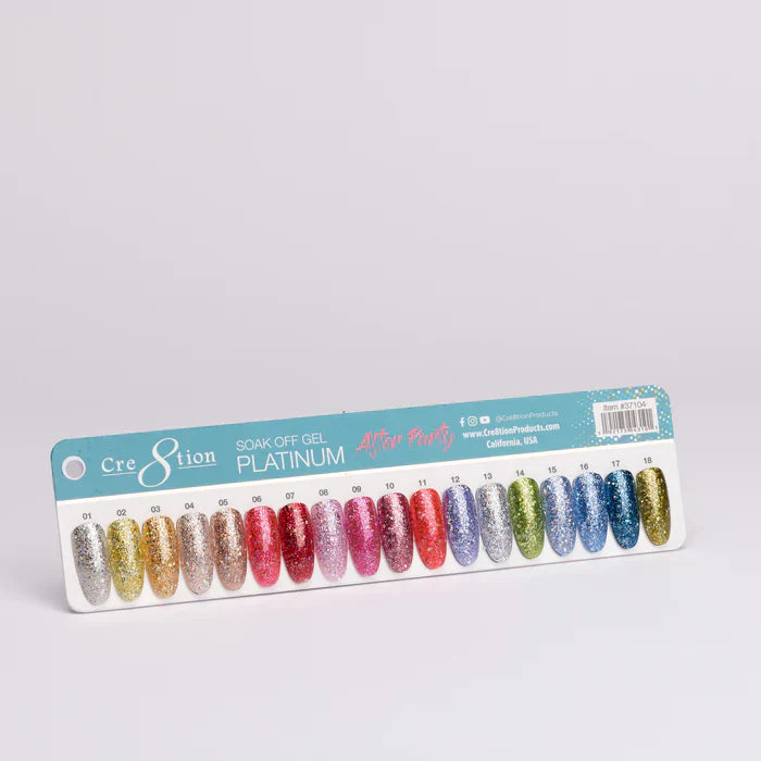 Creation Color Chart -  Platinum After Party 18 colors