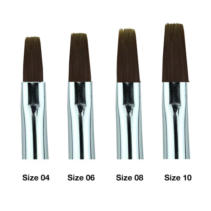 Creation Dark Brown Hair Gel Brush Square Rhinestone Handle set