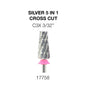 Creation Silver 5 in 1 Nail Filing Bit - 3/32" Cross Cut C3X