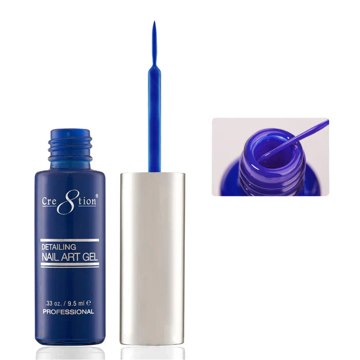 Creation Detailing Nail Art Gel 0.33oz 18 Electric Blue