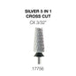 Creation Silver 5 in 1 Nail Filing Bit - 3/32" Cross Cut CX