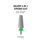 Creation Silver 5 in 1 Nail Filing Bit - 3/32" Cross Cut CC