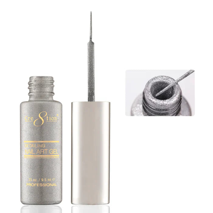 Creation Detailing Nail Art Gel 0.33oz 23 Fine Silver