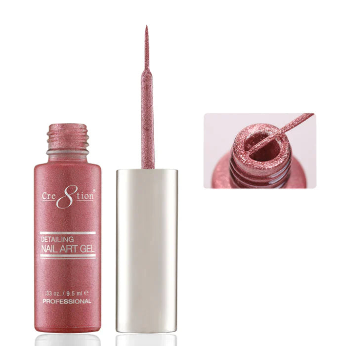 Creation Detailing Nail Art Gel 0.33oz 24 Fine Rose Gold