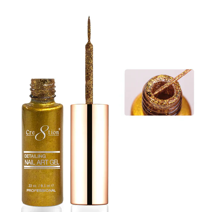 Creation Detailing Nail Art Gel 0.33oz 26 Gold Glitter